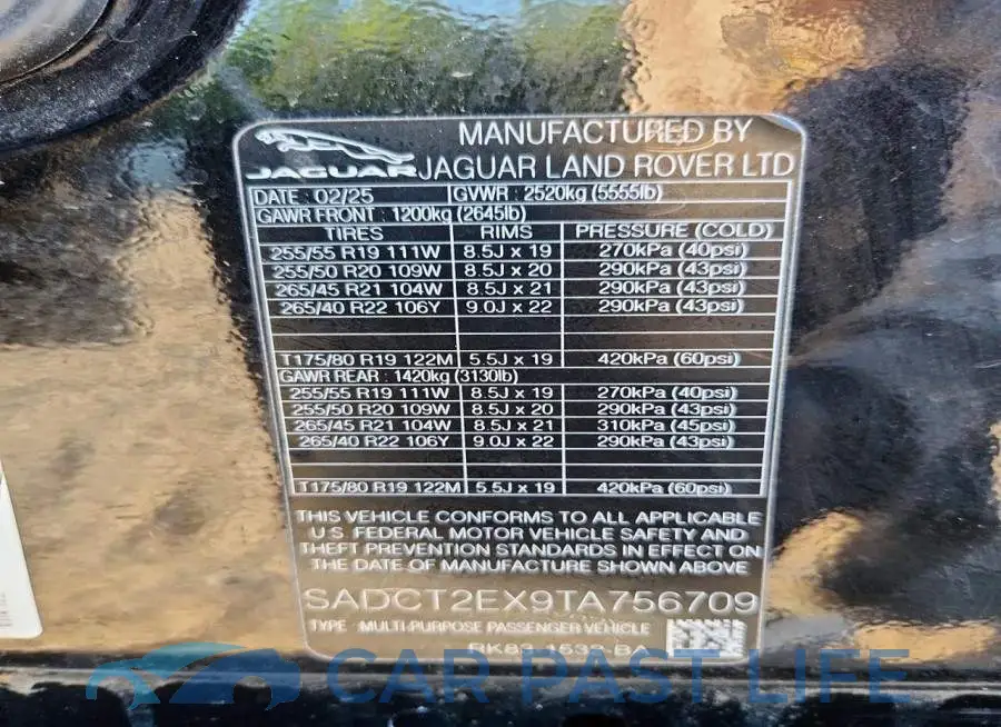 SADCT2EX9TA756709# 13
