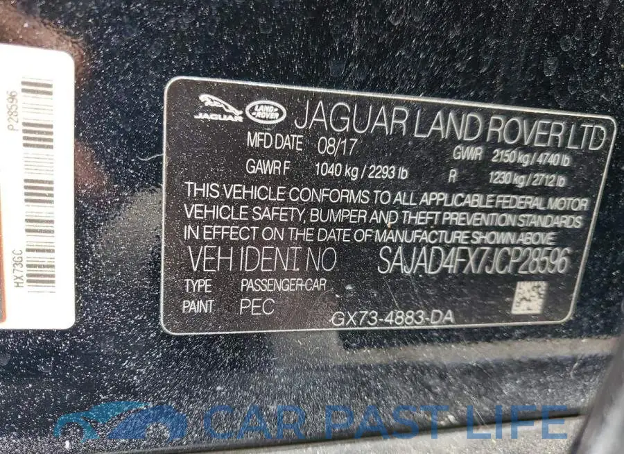SAJAD4FX7JCP28596# 12