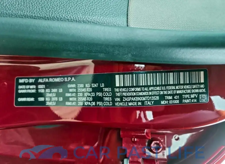 ZASPAKBNXM7D13528# 13
