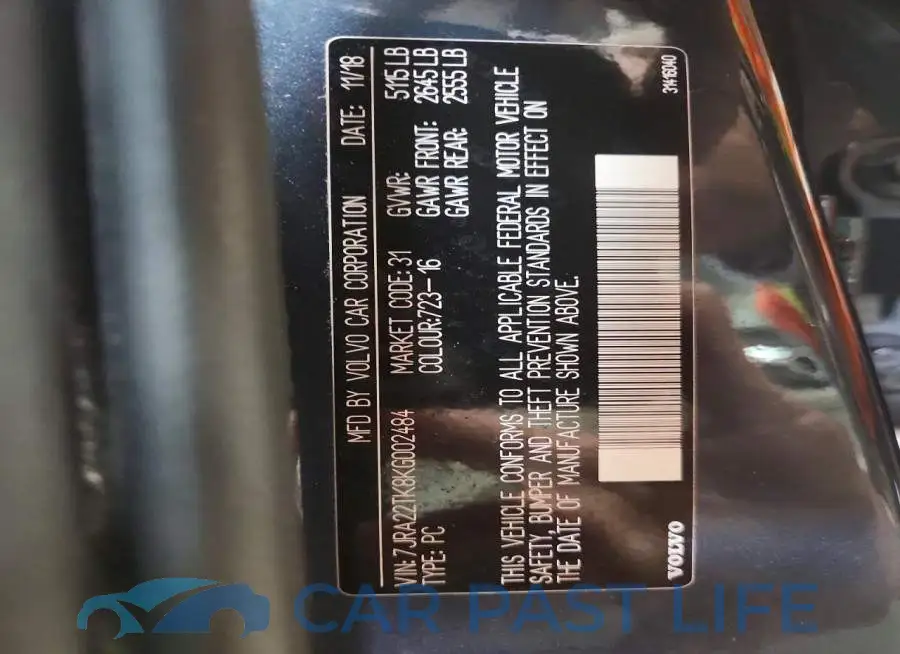 7JRA22TK8KG002484# 12
