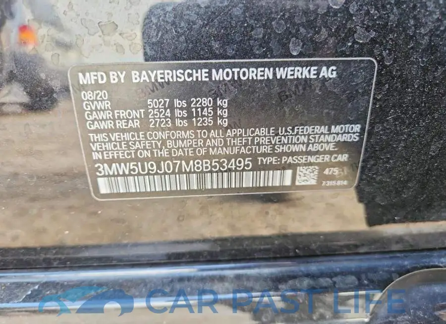 3MW5U9J07M8B53495# 12