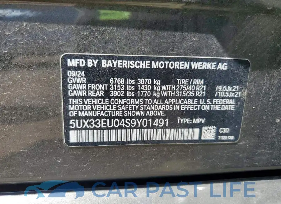 5UX33EU04S9Y01491# 13