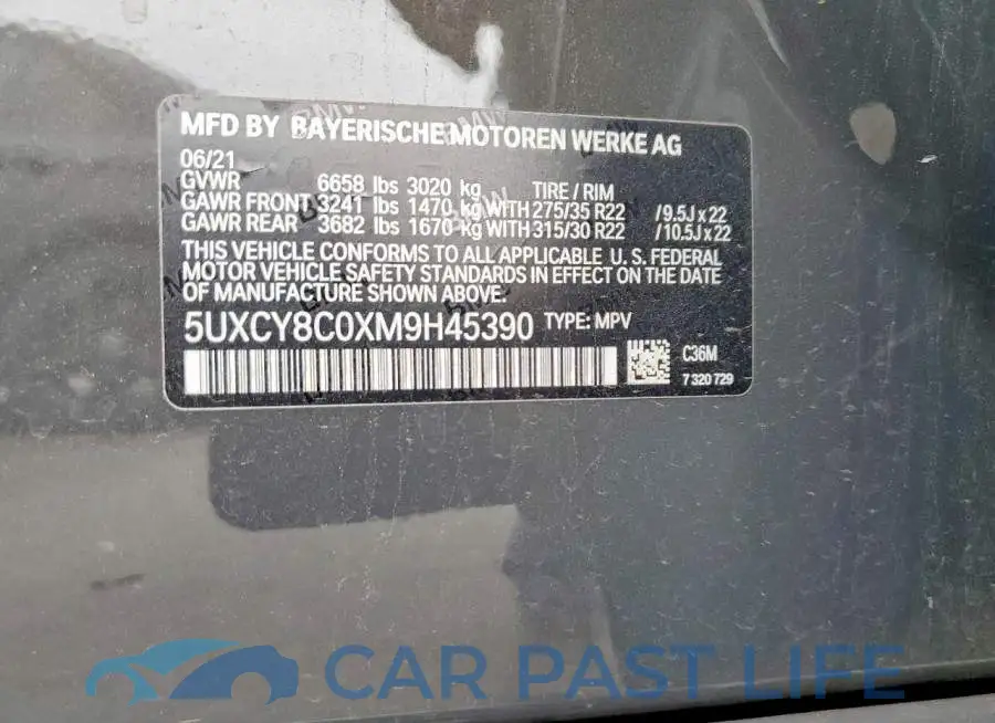 5UXCY8C0XM9H45390# 12