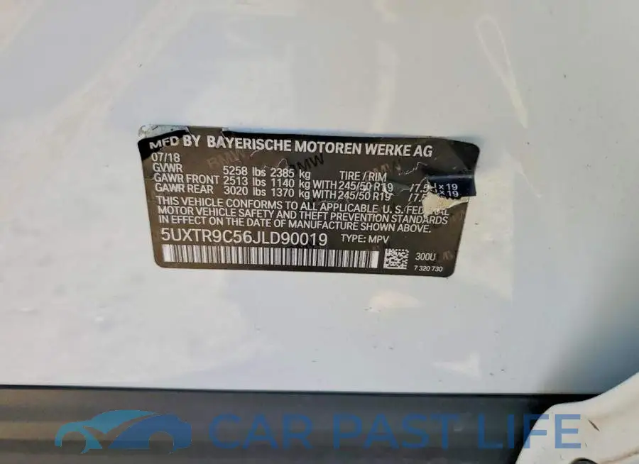 5UXTR9C56JLD90019# 13