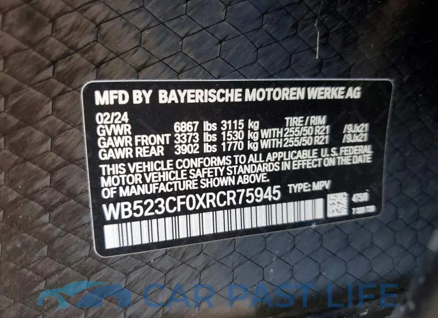 WB523CF0XRCR75945# 13