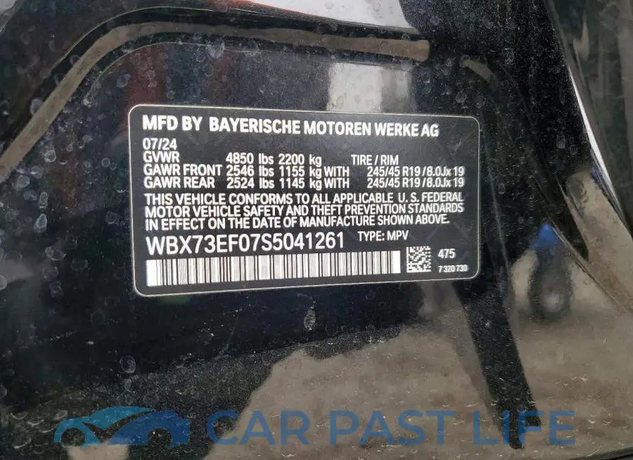 WBX73EF07S5041261# 12