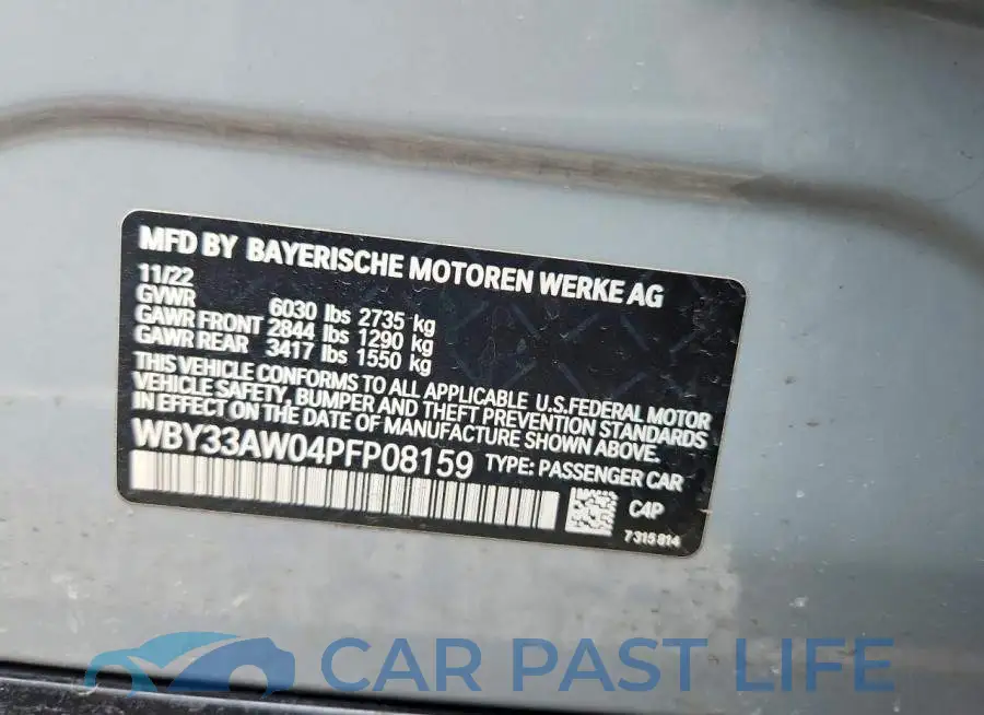 WBY33AW04PFP08159# 12