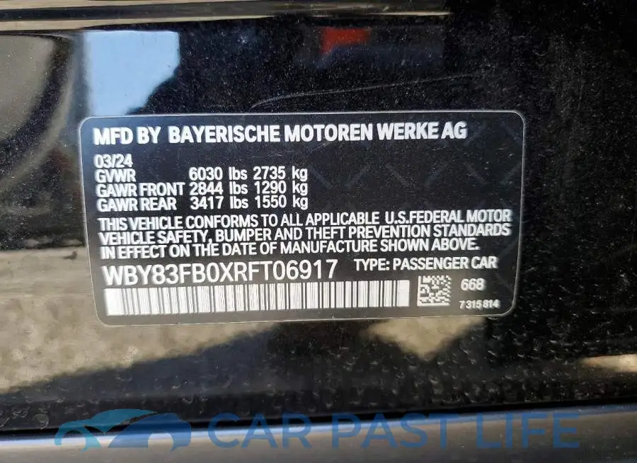 WBY83FB0XRFT06917# 12