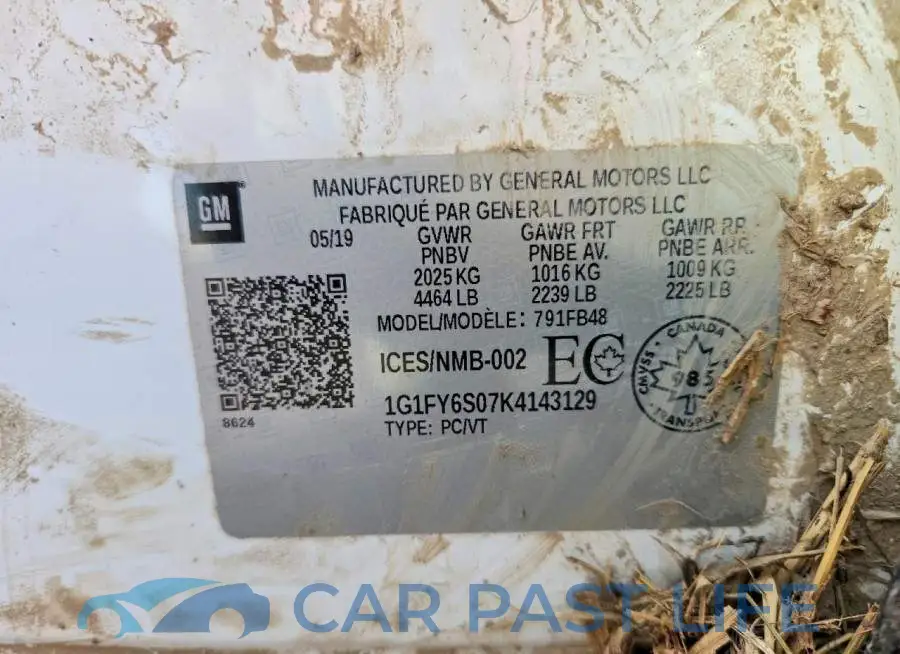 1G1FY6S07K4143129# 12