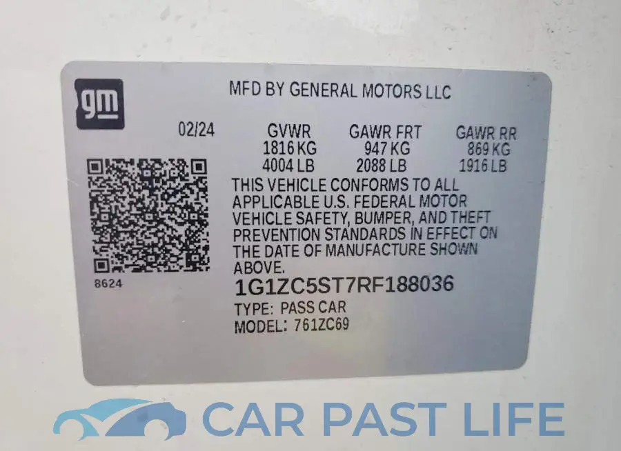 1G1ZC5ST7RF188036# 12