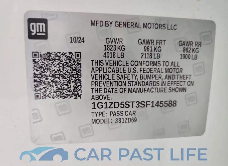 1G1ZD5ST3SF145588# 12