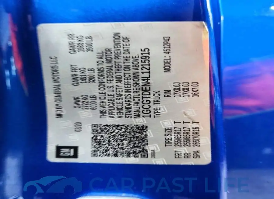 1GCGTDEN4L1215915# 12
