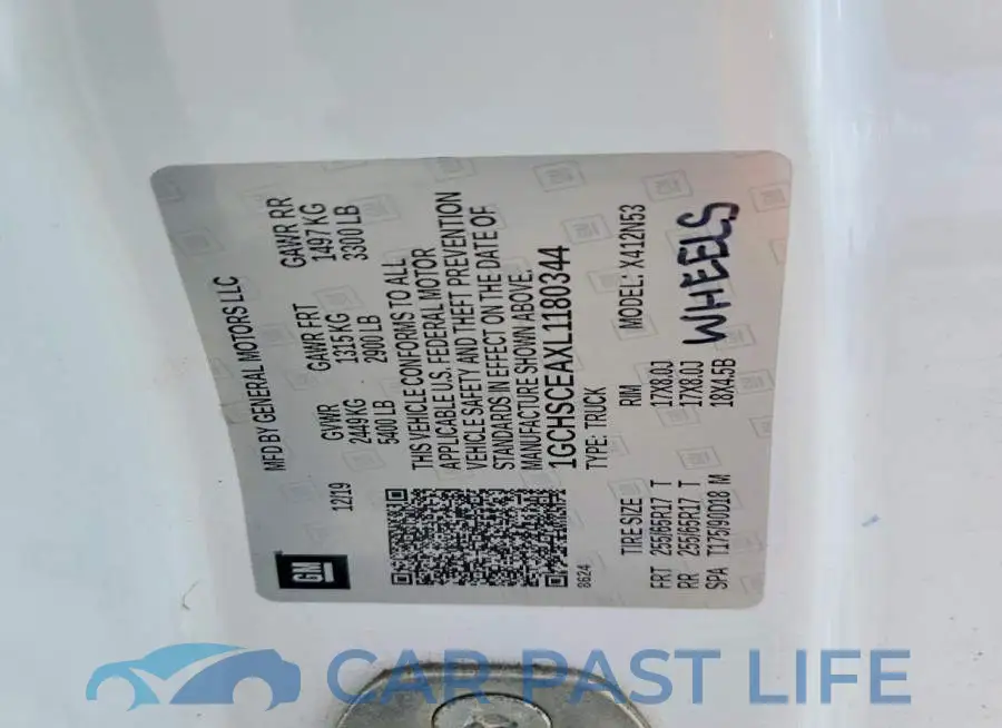 1GCHSCEAXL1180344# 12