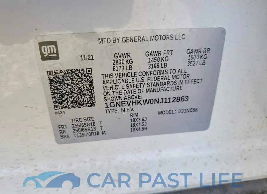 1GNEVHKW0NJ112863# 14