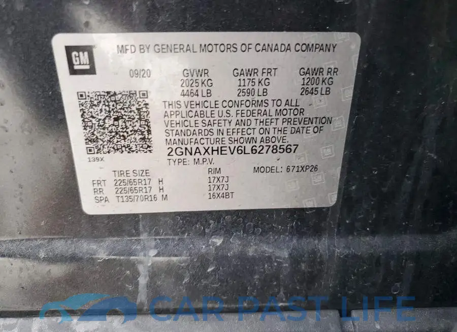 2GNAXHEV6L6278567# 13