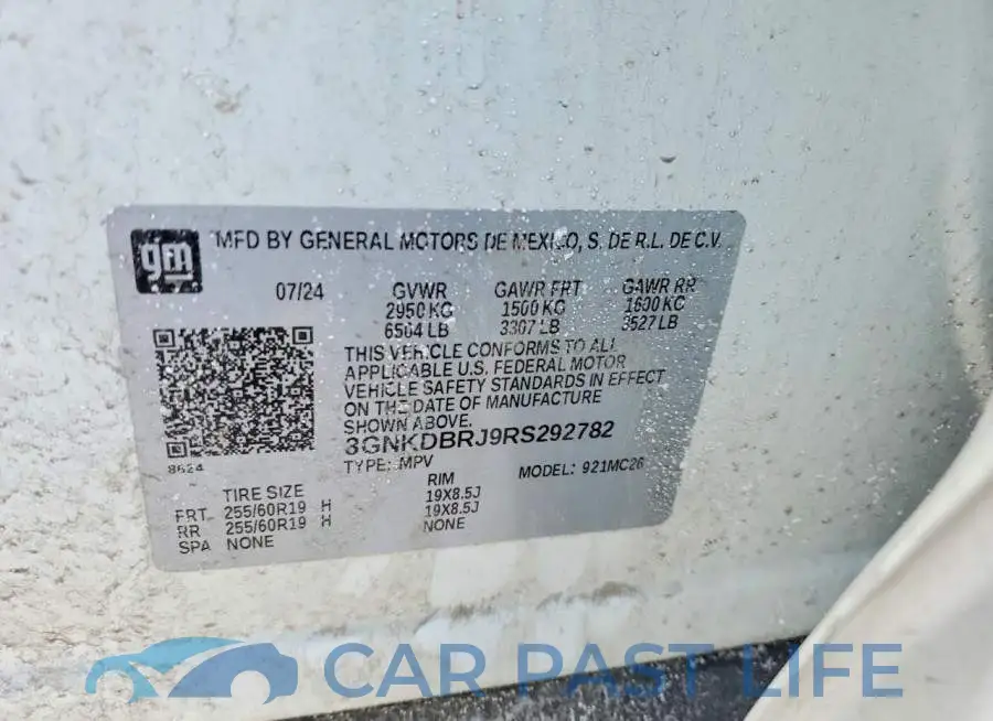 3GNKDBRJ9RS292782# 13