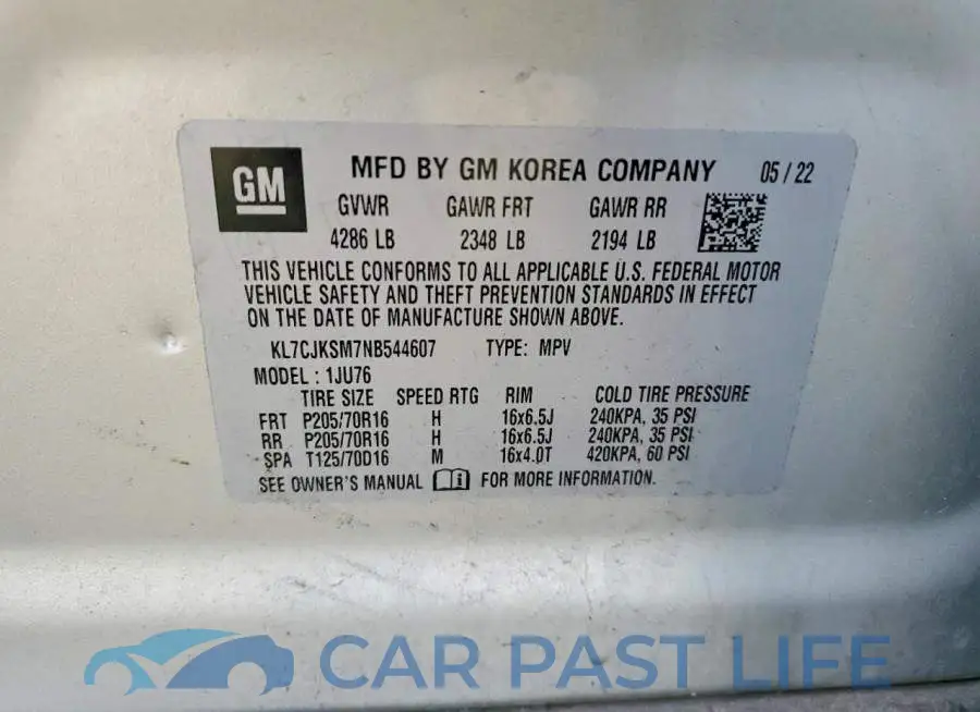 KL7CJKSM7NB544607# 13