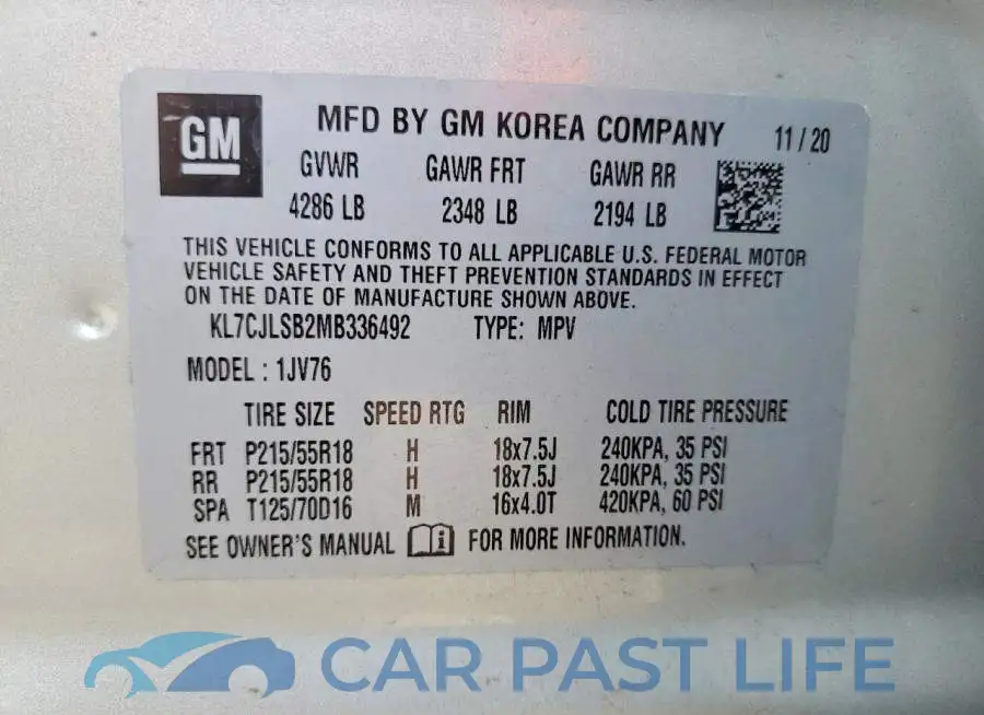 KL7CJLSB2MB336492# 14