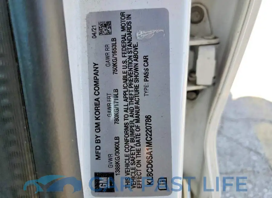 KL8CD6SA1MC220786# 12