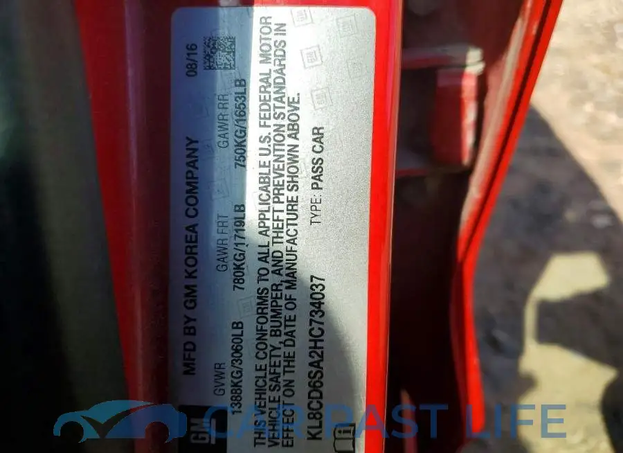 KL8CD6SA2HC734037# 12