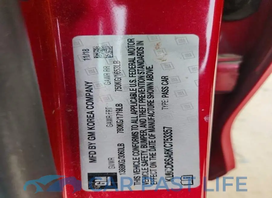 KL8CD6SA6KC753357# 12