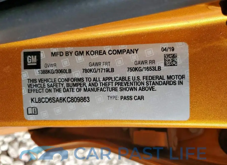 KL8CD6SA6KC809863# 12