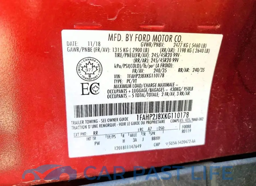 1FAHP2J8XKG110178# 13