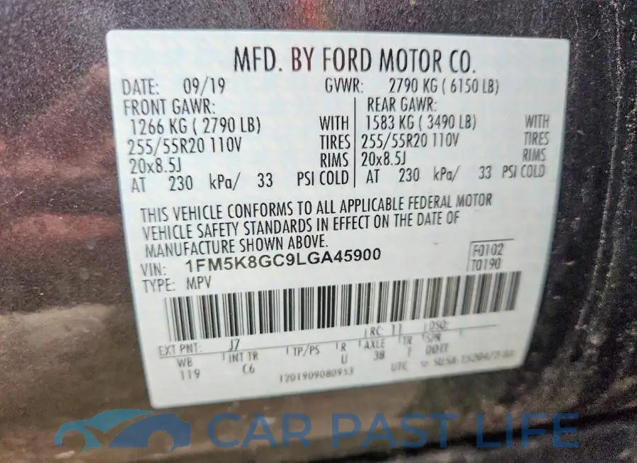 1FM5K8GC9LGA45900# 13