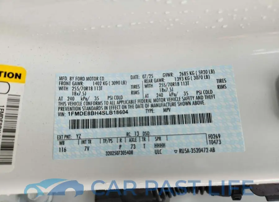 1FMDE8BH4SLB18604# 13