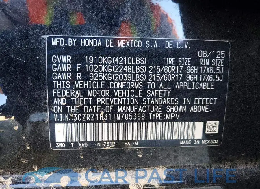 3CZRZ1H31TM705368# 12