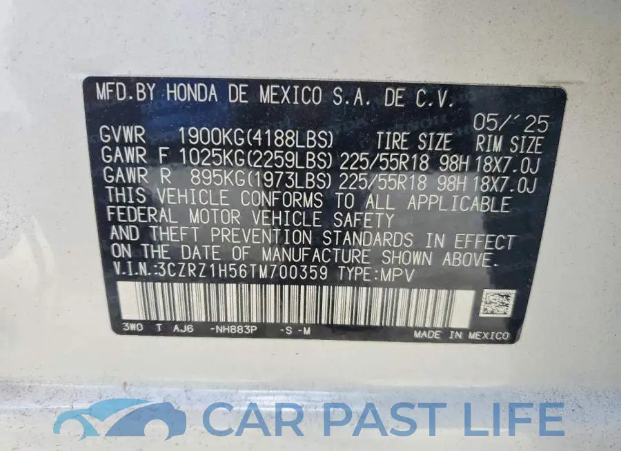 3CZRZ1H56TM700359# 12