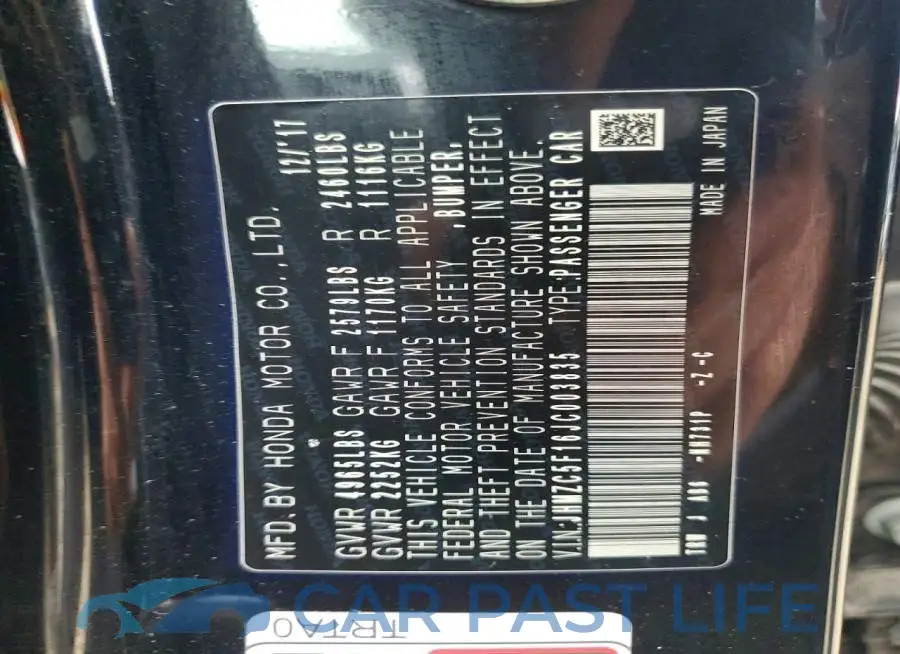 JHMZC5F16JC003835# 12