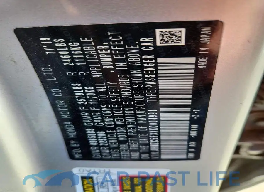 JHMZC5F3XKC004991# 13