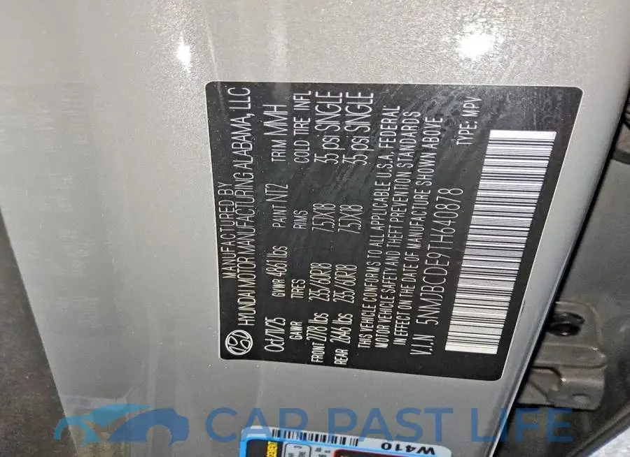 5NMJBCDE9TH640878# 13
