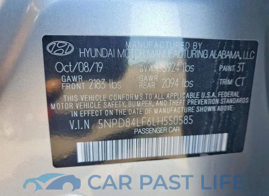 5NPD84LF6LH550585# 12