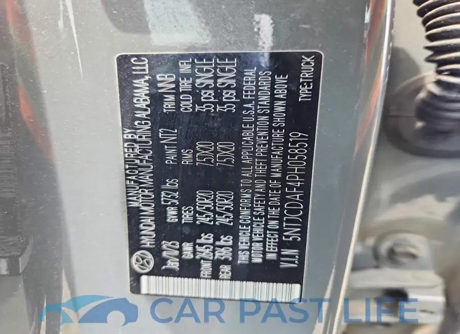 5NTJCDAF4PH058519# 12