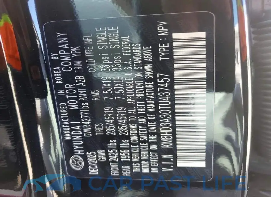 KM8HD3A30TU437457# 13