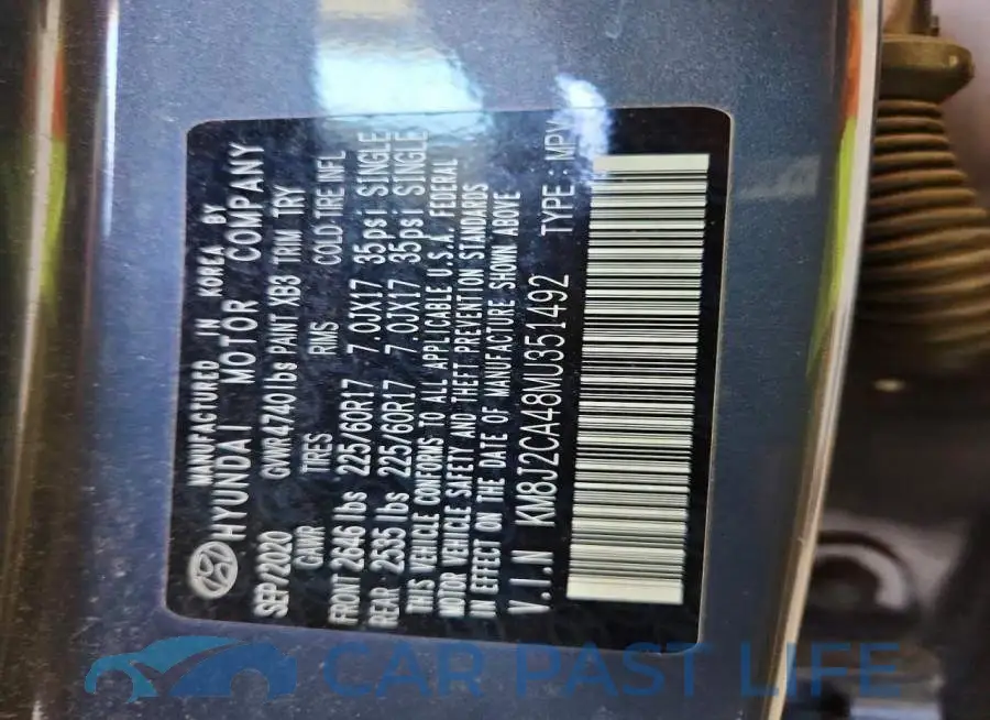KM8J2CA48MU351492# 13