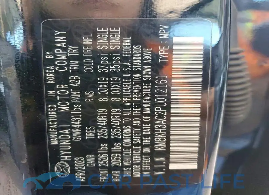 KM8KH3AC2PU012161# 13
