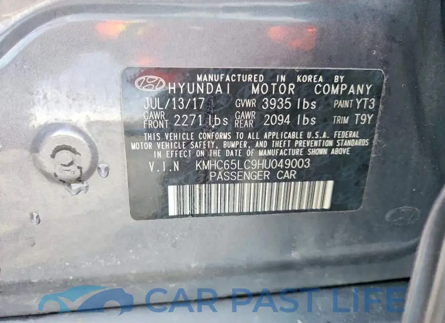 KMHC65LC9HU049003# 12
