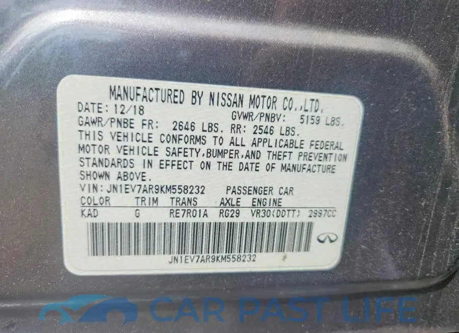 JN1EV7AR9KM558232# 12