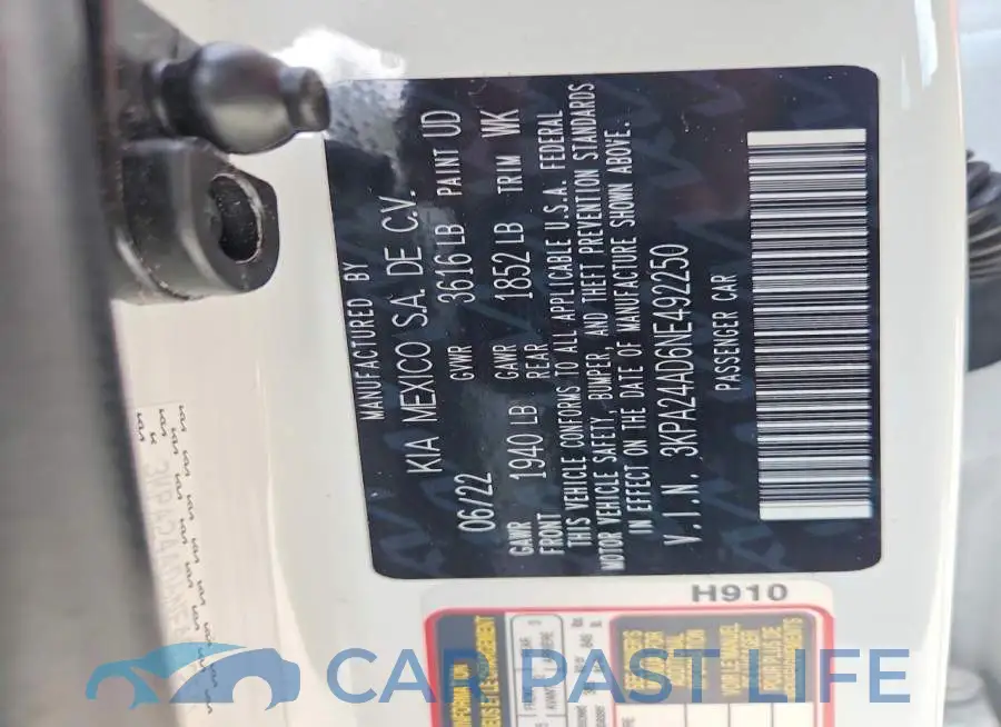 3KPA24AD6NE492250# 12
