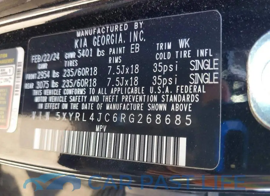 5XYRL4JC6RG268685# 14