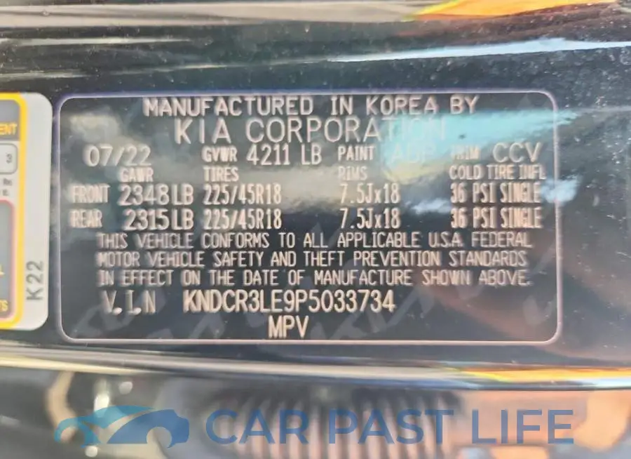 KNDCR3LE9P5033734# 13
