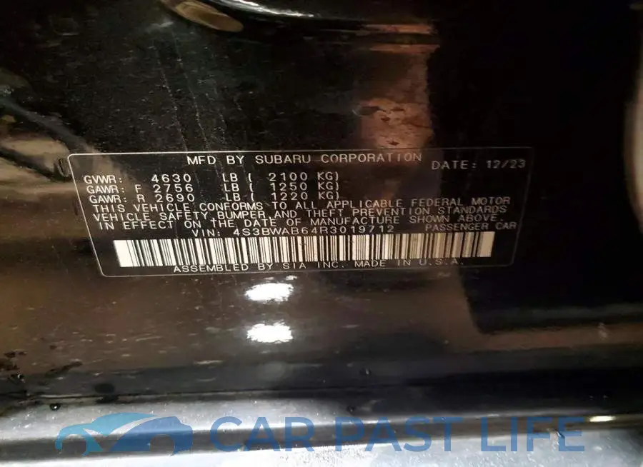 4S3BWAB64R3019712# 12