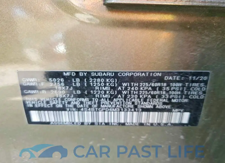 4S4BTGPD6M3133413# 13