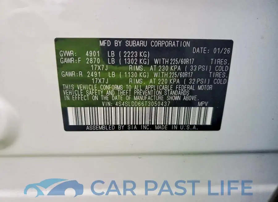 4S4SLDD66T3050437# 14