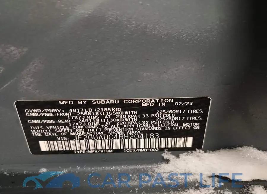 JF2GUADC4RH204183# 13