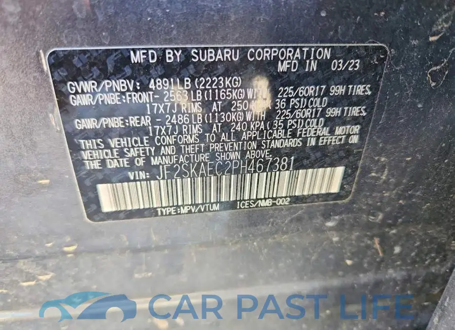 JF2SKAEC2PH467381# 13