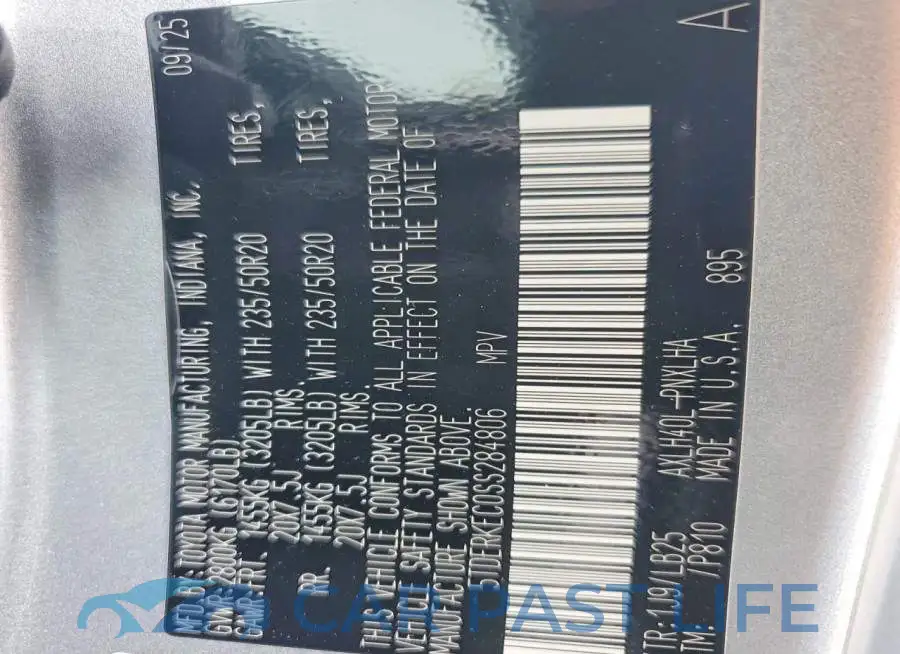 5TDERKEC0SS284806# 12